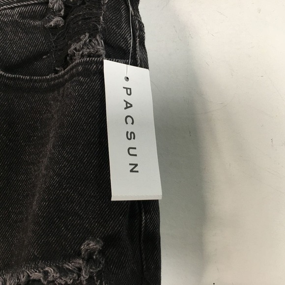 PacSun Ultra High-Rise Slim Fit Denim Distressed Jean, Women's Size 26 - Black - Picture 7 of 14